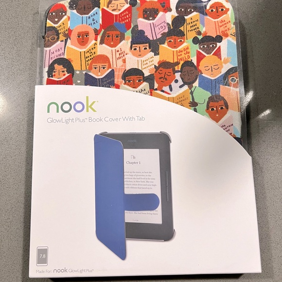NEW NOOK GlowLight Plus Cover in Book Club - Picture 1 of 5